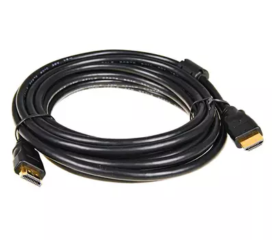 Кабель HDMI(19M)-HDMI(19M) v1.4b 4K, ферритовый фильтр, 1 м, черный 5bites (APC-014-010)