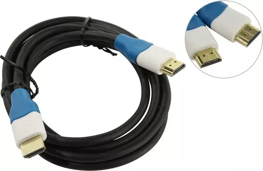 Кабель HDMI(19M)-HDMI(19M) v1.4b 4K, 2 м, черный Smartbuy (K-321-120)