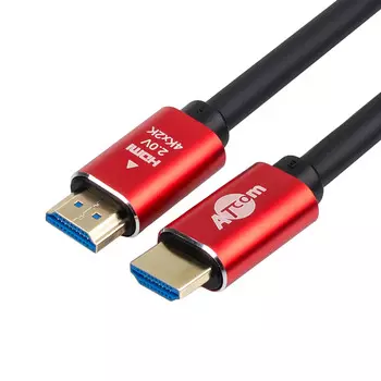 Кабель HDMI(19M)-HDMI(19M) v2.0 4K, экранированный, 5 м, черный Atcom AT5943 (AT5943)