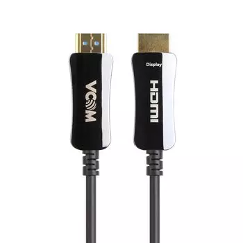 Кабель HDMI(19M)-HDMI(19M) v2.0 4K, экранированный, 15 м, черный/серебристый VCOM (D3742A-15M)
