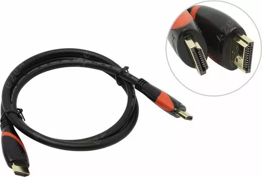 Кабель HDMI(19M)-HDMI(19M) v2.0 4K, экранированный, 1 м, черный/красный VCOM (CG525-R-1.0)