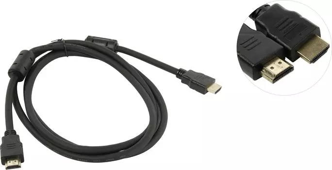 Кабель HDMI(19M)-HDMI(19M) v2.0 4K, ферритовый фильтр, 1.8 м, черный Exegate EX-CC-HDMI2-1.8F (EX287723RUS)