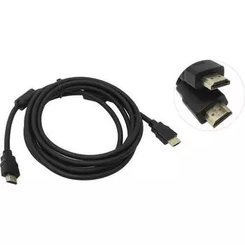 Кабель HDMI(19M)-HDMI(19M) v2.0 4K, ферритовый фильтр, 3 м, черный Exegate EX-CC-HDMI2-3.0F (EX287724RUS)