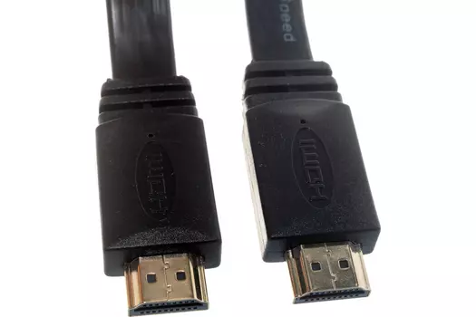 Кабель HDMI(19M)-HDMI(19M) v2.0 4K, плоский, 1.8 м, черный Cablexpert (CC-HDMI4F-6)