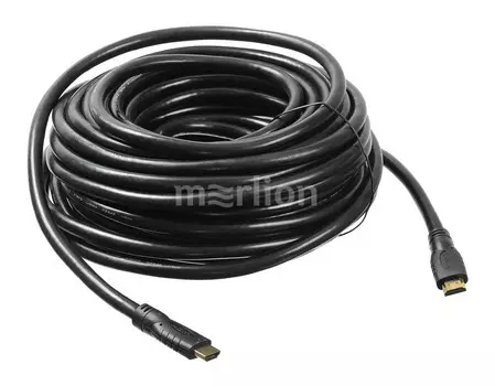 Кабель HDMI(19M)-HDMI(19M) v2.0, 20 м, черный Buro