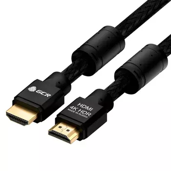 Кабель HDMI(19M)-HDMI(19M) v2.0 4K, экранированный, ферритовый фильтр, 15 м, черный Greenconnect PROF (GCR-53193)