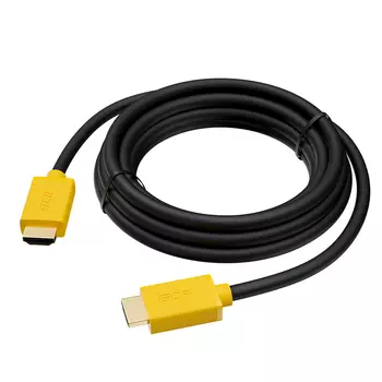 Кабель HDMI(19M)-HDMI(19M) v2.0 4K, экранированный, 2 м, черный/желтый GCR (GCR-HM441-2.0m)