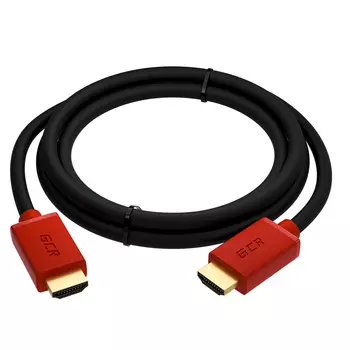 Кабель HDMI(19M)-HDMI(19M) v2.0 4K, экранированный, 2м, черный/красный GCR ( GCR-HM451-2.0m)