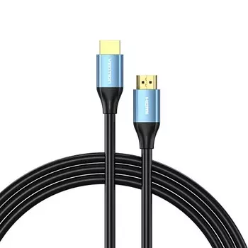 Кабель HDMI(19M)-HDMI(19M) v2.0 4K, экранированный, 5 м, черный/синий Vention ALHS (ALHSJ)