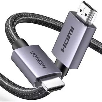Кабель HDMI(19M)-HDMI(19M) v2.0 4K, экранированный, 2 м, серый UGREEN HD153 (25299)