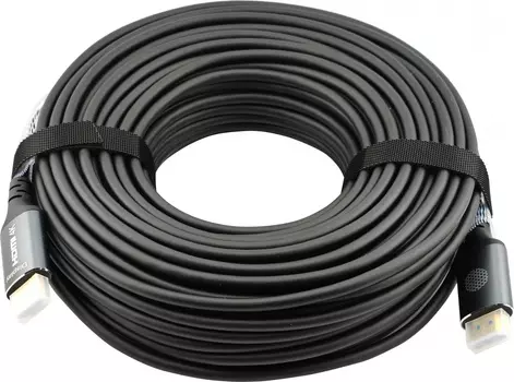 Кабель HDMI(19M)-HDMI(19M) v2.0 4K, экранированный, 30 м, черный Cactus CS-HDMI-AOC-2-30 (CS-HDMI-AOC-2-30)