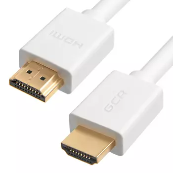 Кабель HDMI(19M)-HDMI(19M) v2.0 4K, экранированный, 1 м, белый Greenconnect