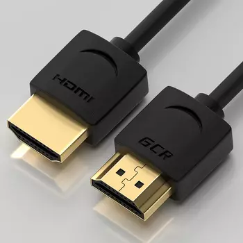 Кабель HDMI(19M)-HDMI(19M) v2.0 4K, экранированный, 3 м, черный GCR SLIM GCR-HM502 (GCR-51597)