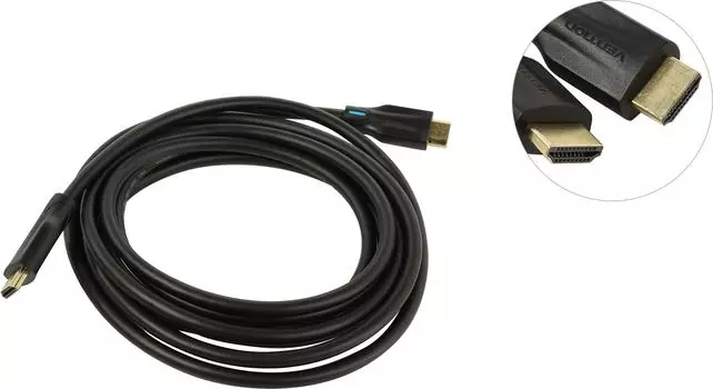 Кабель HDMI(19M)-HDMI(19M) v2.1 4K/8K, 2 м, черный Vention AANB (AANBH)