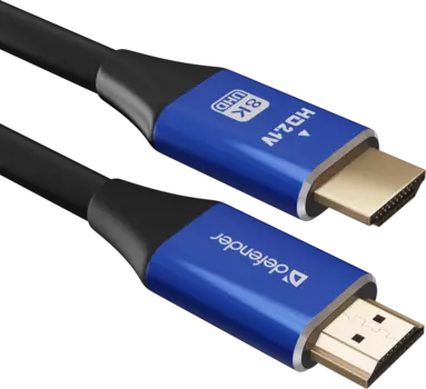 Кабель HDMI(19M)-HDMI(19M) v2.1 4K/8K, экранированный, 1.5 м, черный Defender HDMI-2 (87333)