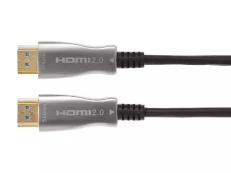 Кабель HDMI(19M)-HDMI(19M) v2.1 4K/8K, экранированный, 40 м, серебристый/черный Telecom TCG2120 (TCG2120-40M)