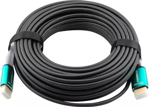 Кабель HDMI(19M)-HDMI(19M) v2.1 4K/8K, экранированный, 20 м, черный Cactus CS-HDMI-AOC-2.1-20 (CS-HDMI-AOC-2.1-20)