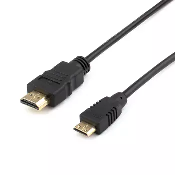 Кабель HDMI(19M)-Mini HDMI(19M) v1.4 4K, экранированный, 1 м, черный Atcom (AT6153)