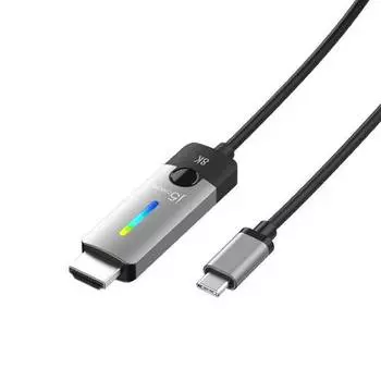 Кабель HDMI(19M)-USB 2.0 Type-C(M) v2.1 4K, 8K, экранированный, 1.8 м, черный j5create (JCC157)