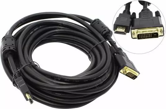 Кабель HDMI-DVI-D Dual Link Telecom, ферритовый фильтр, 10m (CG481F-10M)