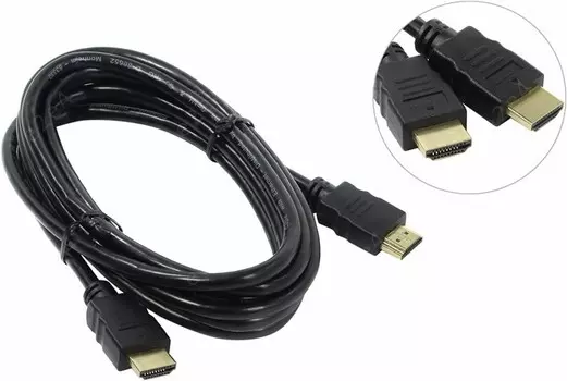 Кабель HDMI(19M)-HDMI(19M) v2.0, 3 м, черный Telecom (TCG200-3M)