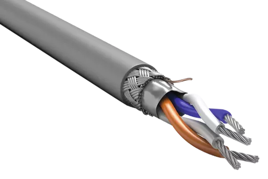 Кабель интерфейсный RS-485 ITK, многожильный, 1 пара, экранированный, CU, 200м., черный (RC3-RS485-01-SF-2209)
