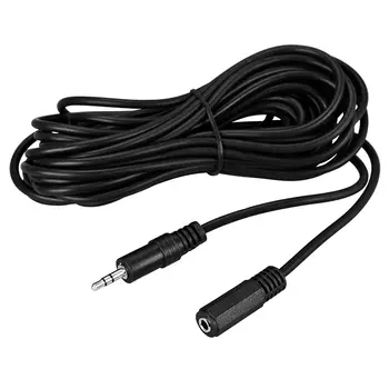 Кабель Jack 3.5mm(F)-Jack 3.5mm(M), 7м, черный REXANT (17-4007)