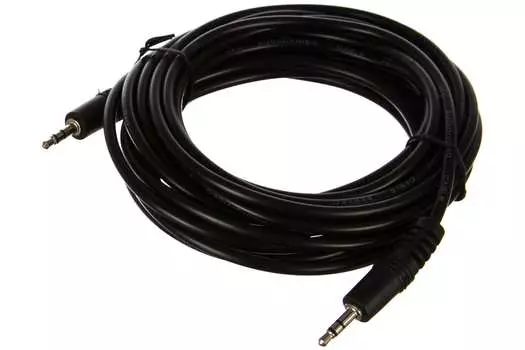 Кабель Jack 3.5mm(M)-Jack 3.5mm(M), 5м, черный PERFEO (J2105)
