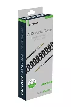 Кабель Jack 3.5mm(M)-Jack 3.5mm(M), 1м, черный EXPLOYD SONDER EX-K-478 (EX-K-478)