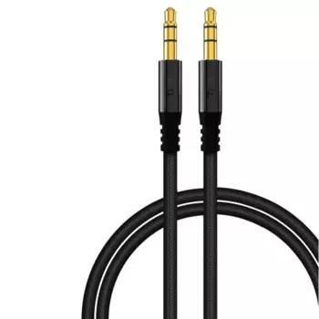 Кабель Jack 3.5mm(M)-Jack 3.5mm(M), 1м, черный TFN (CAUX1MBK)