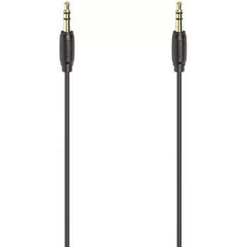 Кабель Jack 3.5mm(M)-Jack 3.5mm(M), 50 см, черный Hama H-205117 (00205117)