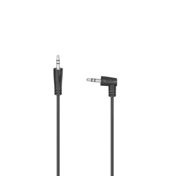 Кабель Jack 3.5mm(M)-Jack 3.5mm(M) угловой/прямой, 50см, черный Hama H-200722 (00200722)
