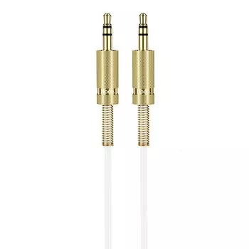 Кабель Jack 3.5mm(M)-Jack 3.5mm(M), 1 м, белый HOCO UPA31