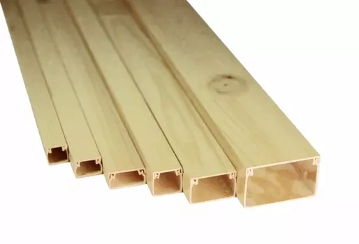 Кабель-канал 20x10 мм, профиль + крышка, сосна, 1 метр, отгрузка кратно 2 метрам!, Промрукав (PR.025436)