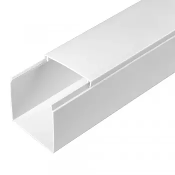 Кабель-канал 60x60 мм, профиль + крышка, белый, 1 метр, отгрузка кратно 2 метрам!, Промрукав (PR.0325213)