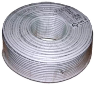 Кабель коаксиальный TWT TWT-RG6U-CS48/1-WH RG-6/U F/UTP общий экран PVC внутренний, 100m, белый