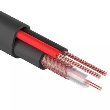 Кабель КВК 200м, питание 2x0.75мм, Cu/CCA, внешний, черный, PROCONNECT КВК-П-2 + 2х0.75mm2 (01-4109)