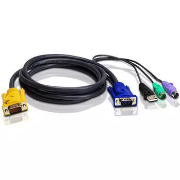 Кабель KVM (КВМ) ATEN 2L-5302UP, VGA, USB (AM), 1.8 м (2L-5302UP)