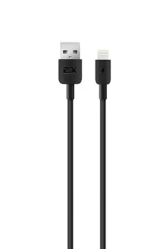 Кабель Lightning 8-pin(m)-USB 2.0(Am), 3A, 1м, черный Exployd Flow (EX-K-1249)