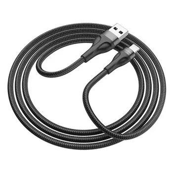 Кабель Lightning 8-pin-USB, 2.4A, 1м, черный Borofone BX61 Source (133847)