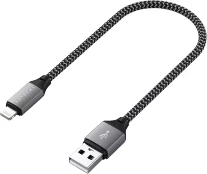 Кабель Lightning 8-pin-USB, 25см, серый космос Satechi (ST-TAL10M)