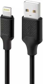 Кабель Lightning 8-pin(m)-USB 2.0(Am), 2.1A, 1м, черный UNICO (DCS8PINBSUNC)
