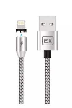 Кабель Lightning 8-pin(m)-USB 2.0(Am), 2.1A, 1м, серебристый Exployd Classic (EX-K-785)