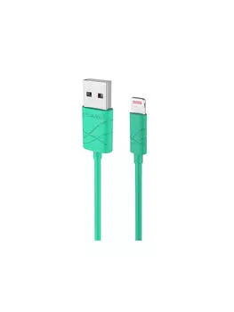 Кабель Lightning 8-pin-USB, 2.1A, 1м, зеленый USAMS U-Gee US-SJ038 (6958444990132)