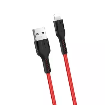 Кабель Lightning 8-pin(m)-USB 2.0(Am), 2.4A, 1м, красный HOCO Benay U31 (УТ-00000121)