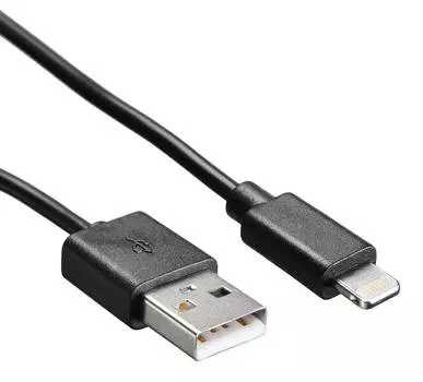 Кабель Lightning 8-pin-USB, 2A, 1.2м, черный Buro ( USB-IP-1.2B2A)