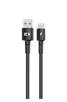 Кабель Lightning 8-pin-USB, 2A, 1м, черный Exployd RASH (EX-K-1150)