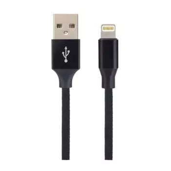 Кабель Lightning 8-pin(m)-USB 2.0(Am), 3A, 2м, черный PERFEO USB (I4317)