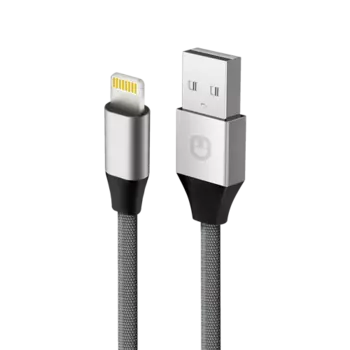 Кабель Lightning 8-pin(m)-USB 2.0(Am), экранированный, 2.1A, 1м, серый UNICO (DCS8PINUNC)