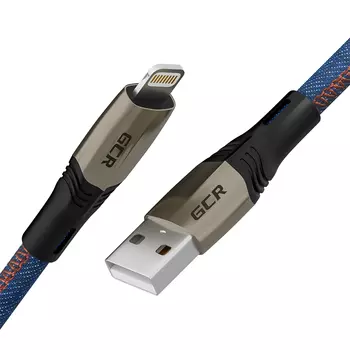 Кабель Lightning 8-pin(m)-USB 2.0(Am), MFi, 1.7м, синий джинс Greenconnect MERCEDES GCR-IP14 (GCR-52012)